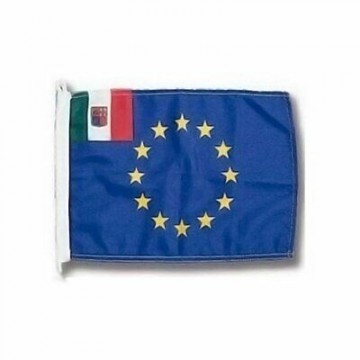 Bandiera Europa + Italia 20x30